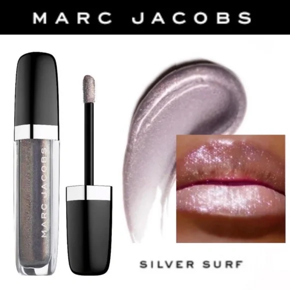 MARC JACOBS Enamored Dazzling Gloss Lip Lacquer SILVER SURF 370